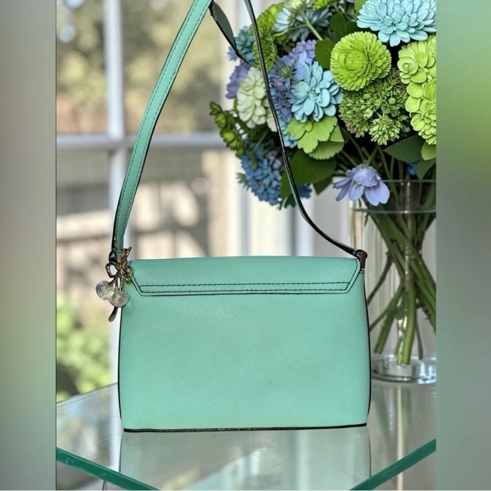 Kate Spade New York Sally Turn-Lock Shoulder Bag – Mint Green (EUC)